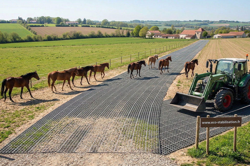 Stabiliser Allées et Zones Boueuses